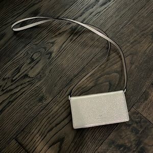 Kate Spade Rose Gold Phone Wallet Crossbody Purse  Metallic Finish EUC